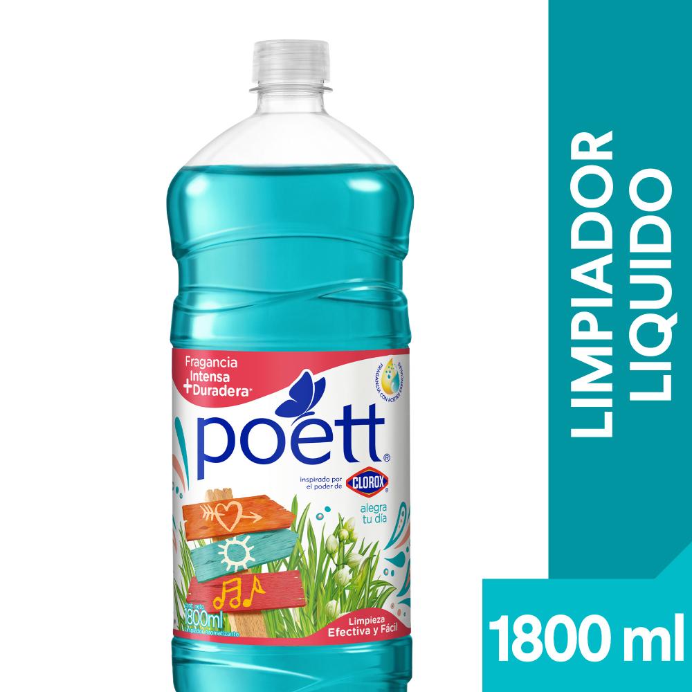 Limpiador líquido aromatizante Poett alegra tu día botella 1.8 L