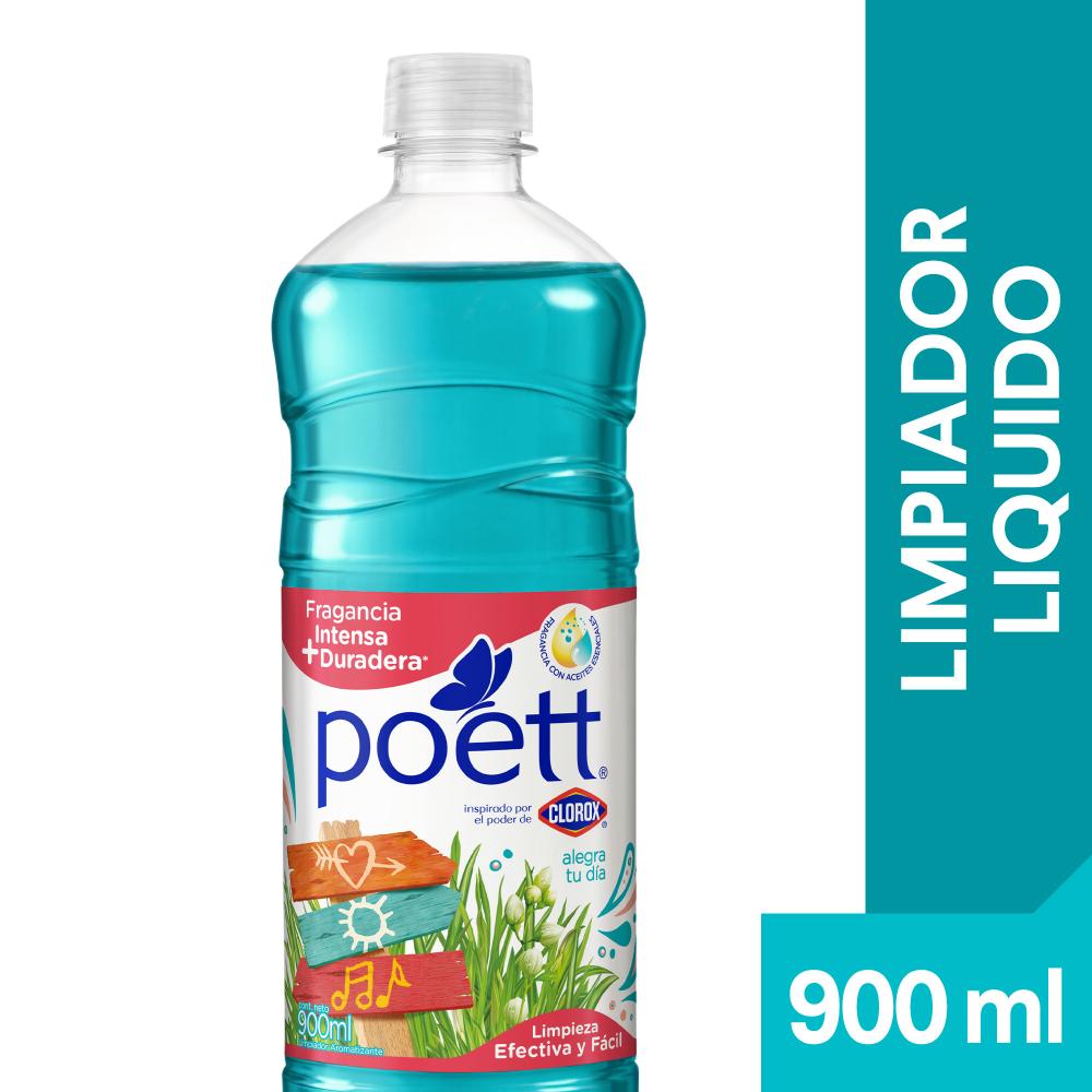 Limpiador líquido aromatizante Poett alegra tu día 900 ml Limpiador líquido aromatizante Poett alegra tu día 900 ml