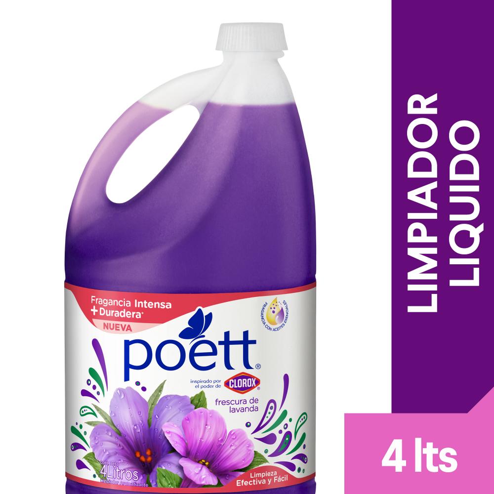 Limpiador líquido aromatizante Poett frescura de lavanda botella 4 L