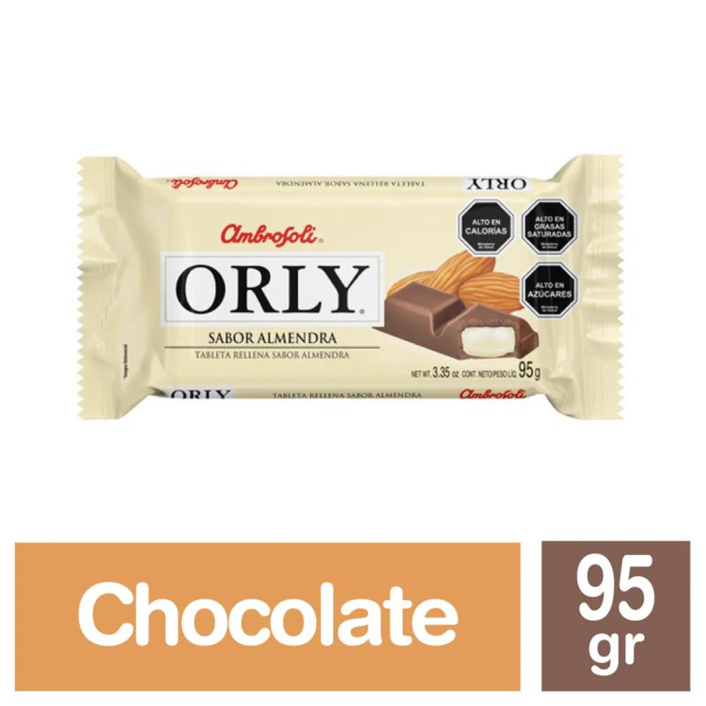 Chocolate Orly sabor almendras 95 g