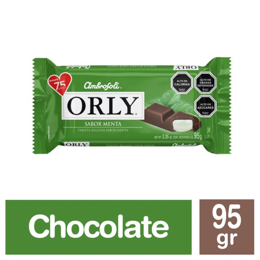 Chocolate Orly sabor menta 95 g