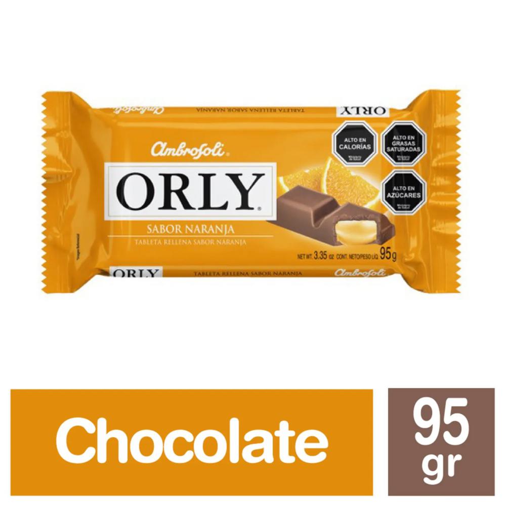 Chocolate Orly sabor naranja 95 g