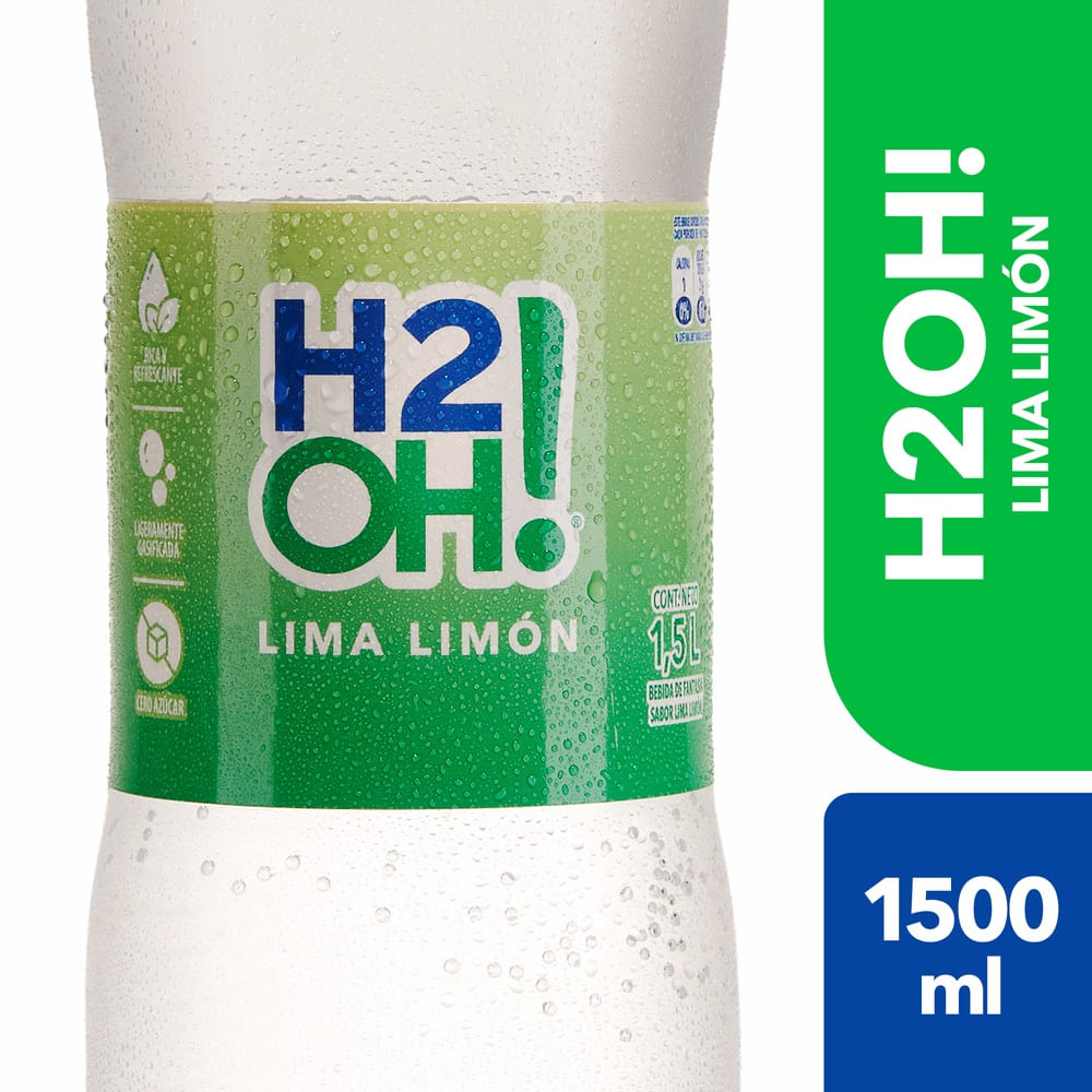 Bebida H2OH lima limón desechable 1.5 L Bebida H2OH lima limón desechable 1.5 L