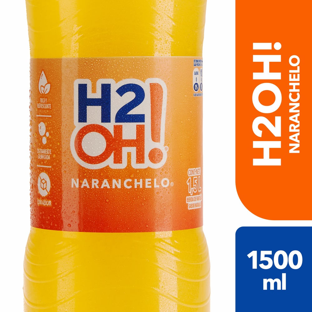 Bebida H2OH naranchelo desechable 1.5 L Bebida H2OH naranchelo desechable 1.5 L