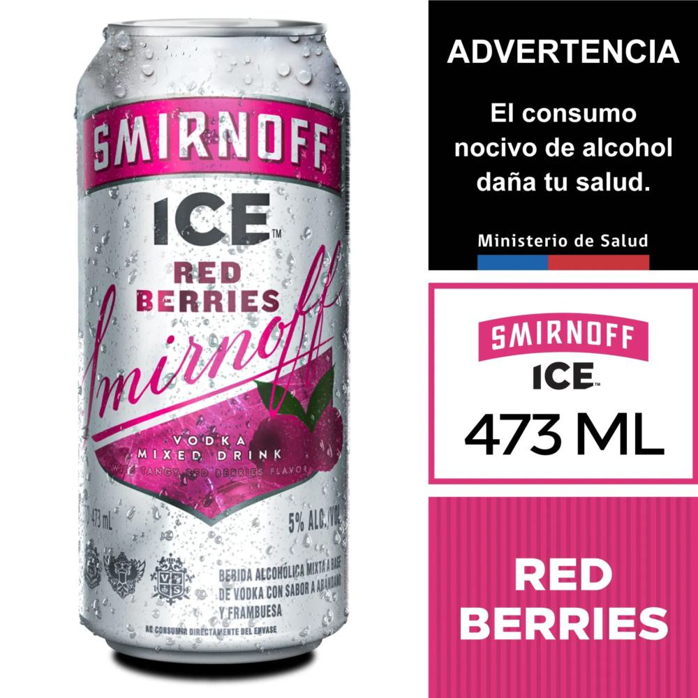 Cóctel Smirnoff ice red berries lata 473 cc Cóctel Smirnoff ice red berries lata 473 cc