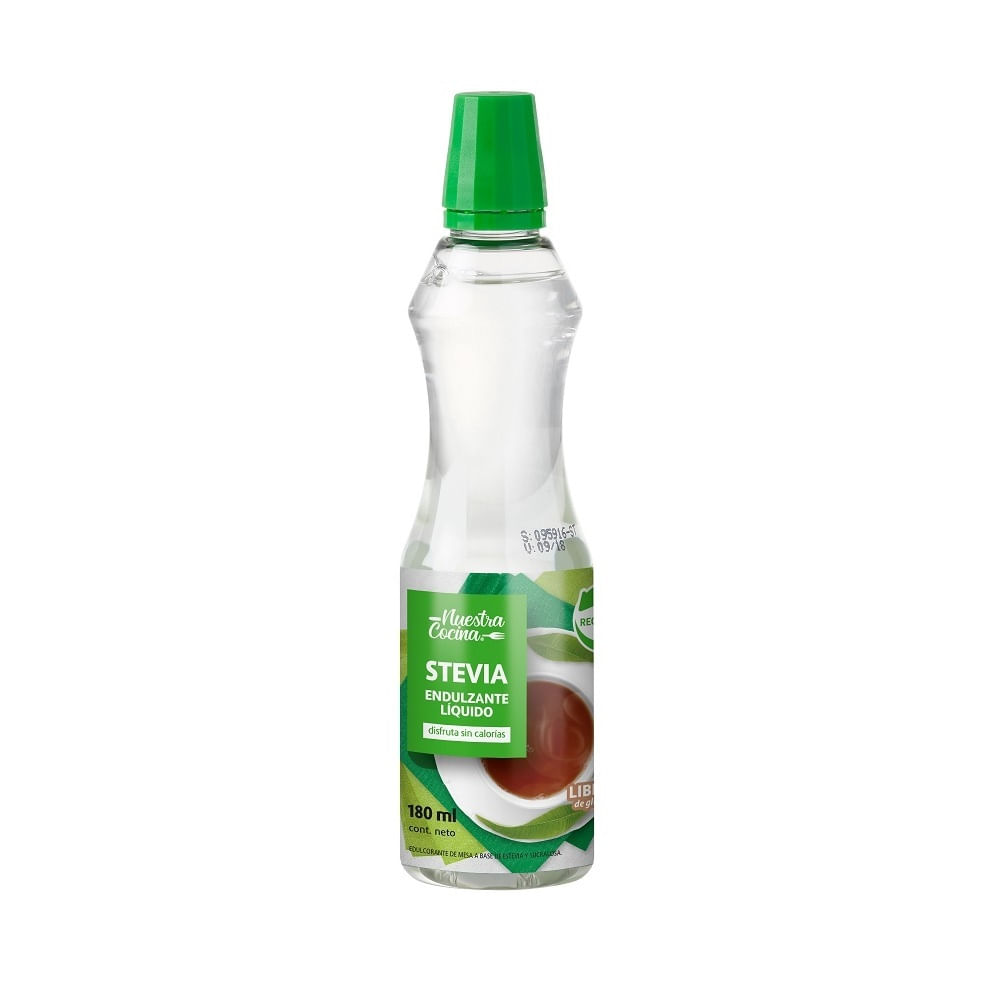 Endulzante líquido Nuestra Cocina stevia 180 ml