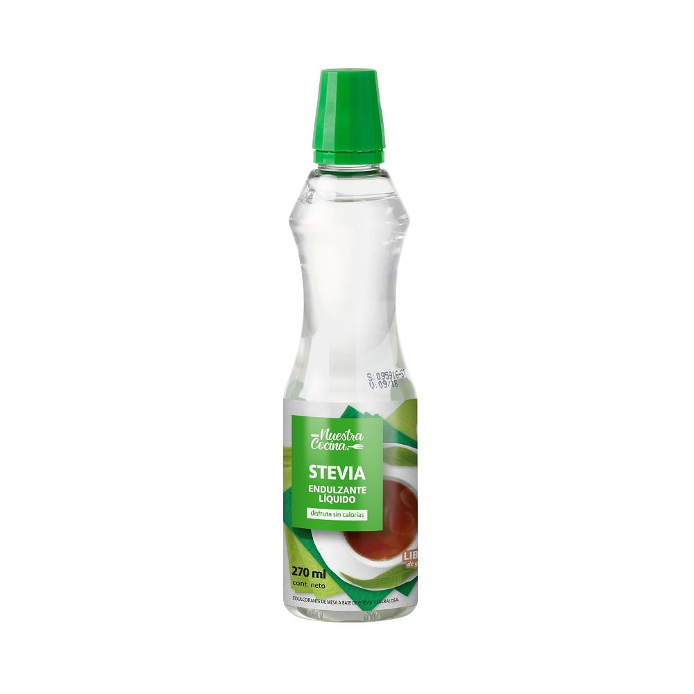 Endulzante líquido Nuestra Cocina stevia 270 ml