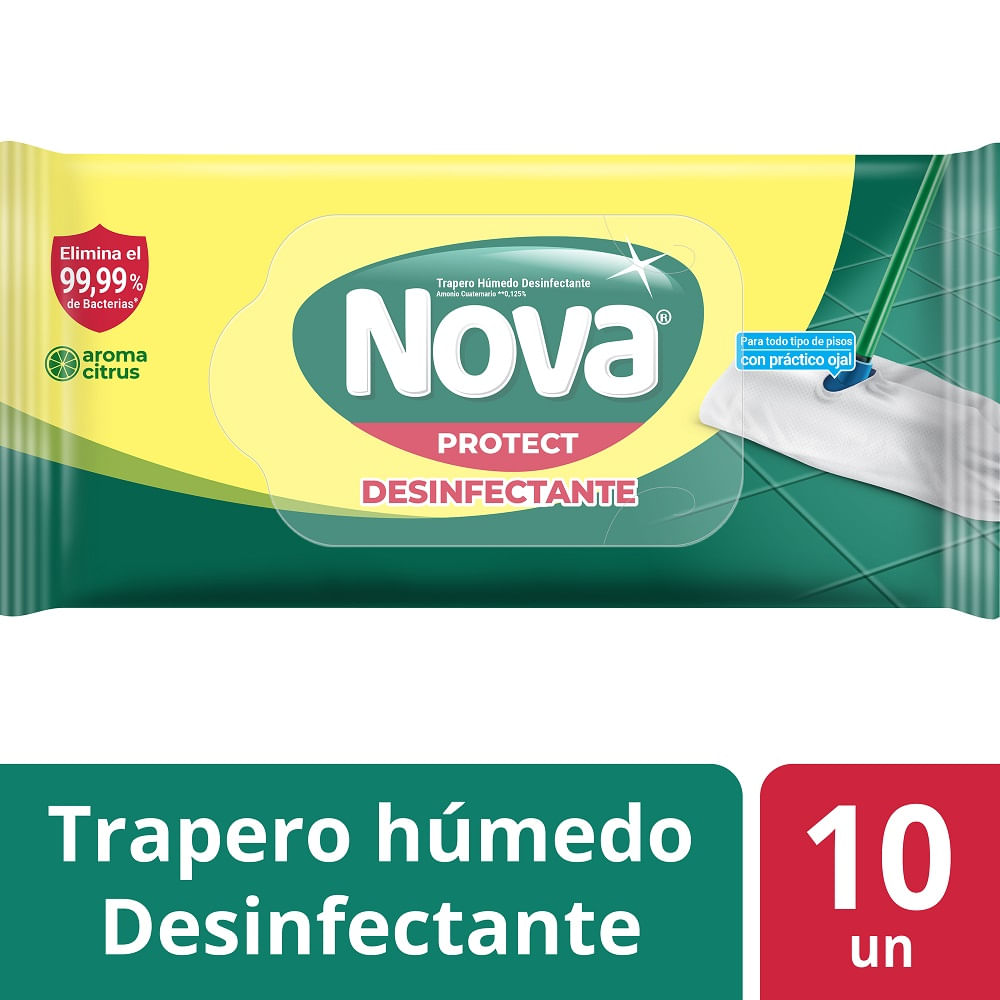 Trapero húmedo Nova desinfectante 10 un