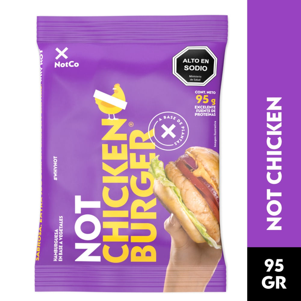 Hamburguesa vegetal Not Chicken burger 95 g