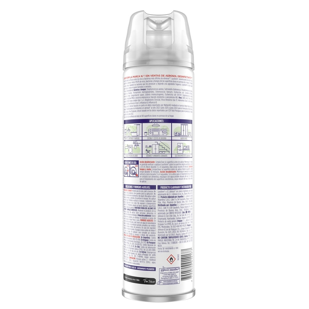 Desinfectante de ambientes y elimina olores Lysoform original aerosol 360 ml Desinfectante de ambientes y elimina olores Lysoform original aerosol 360 ml