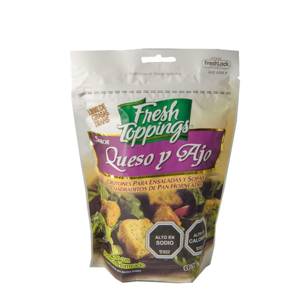 Crutones Fresh Toppings queso y ajo 80 g