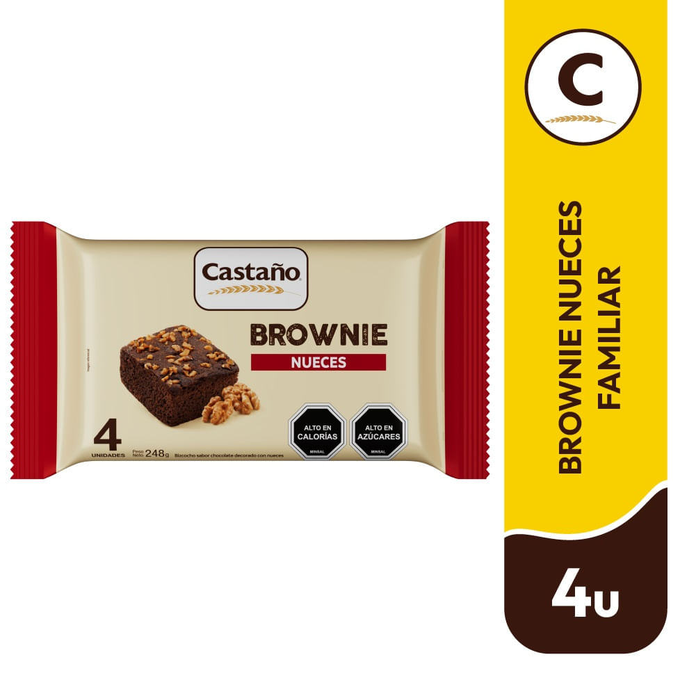 Brownie nueces Castaño 4 un
