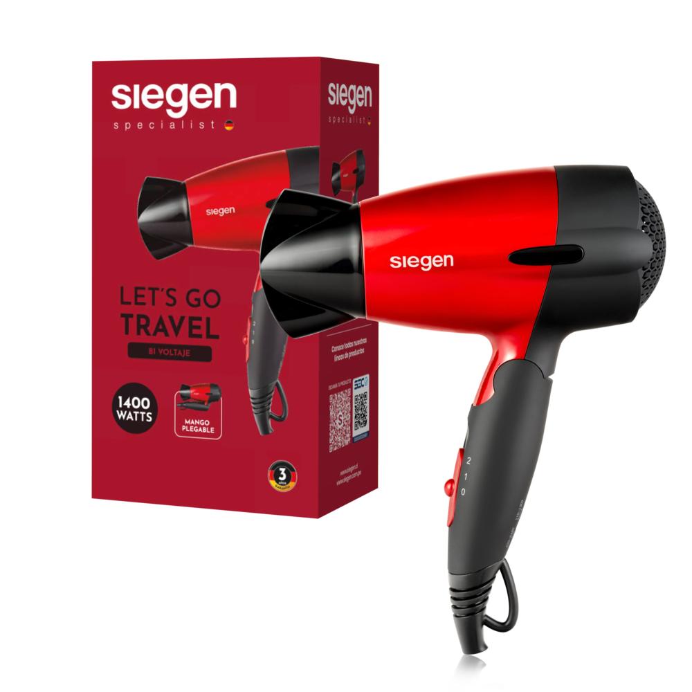 Secador de pelo Siegen lets go travel rojo SG-3011 Secador de pelo Siegen lets go travel rojo SG-3011