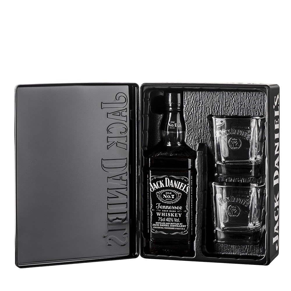 Pack Whisky Jack Daniels old N°7 750 cc + 2 vasos