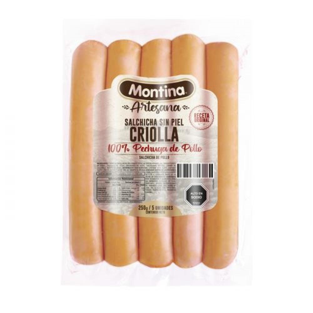 Salchicha artesanal Montina criolla 250 g Salchicha artesanal Montina criolla 250 g
