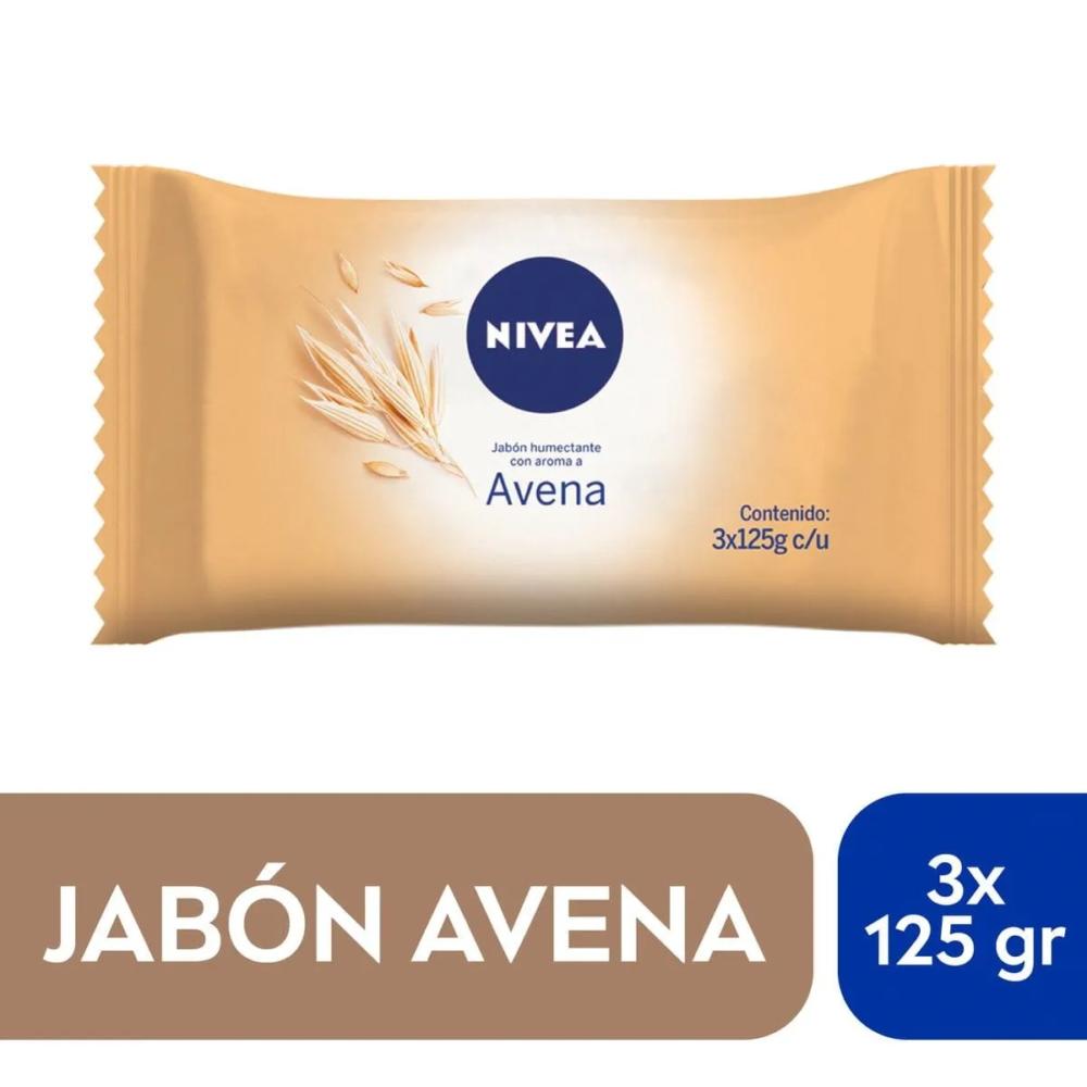Jabón en barra Nivea avena 3 un de 125 g Jabón en barra Nivea avena 3 un de 125 g