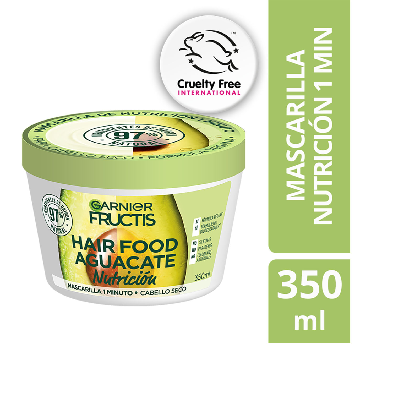 Crema de tratamiento Fructis hair food aguacate 350 ml