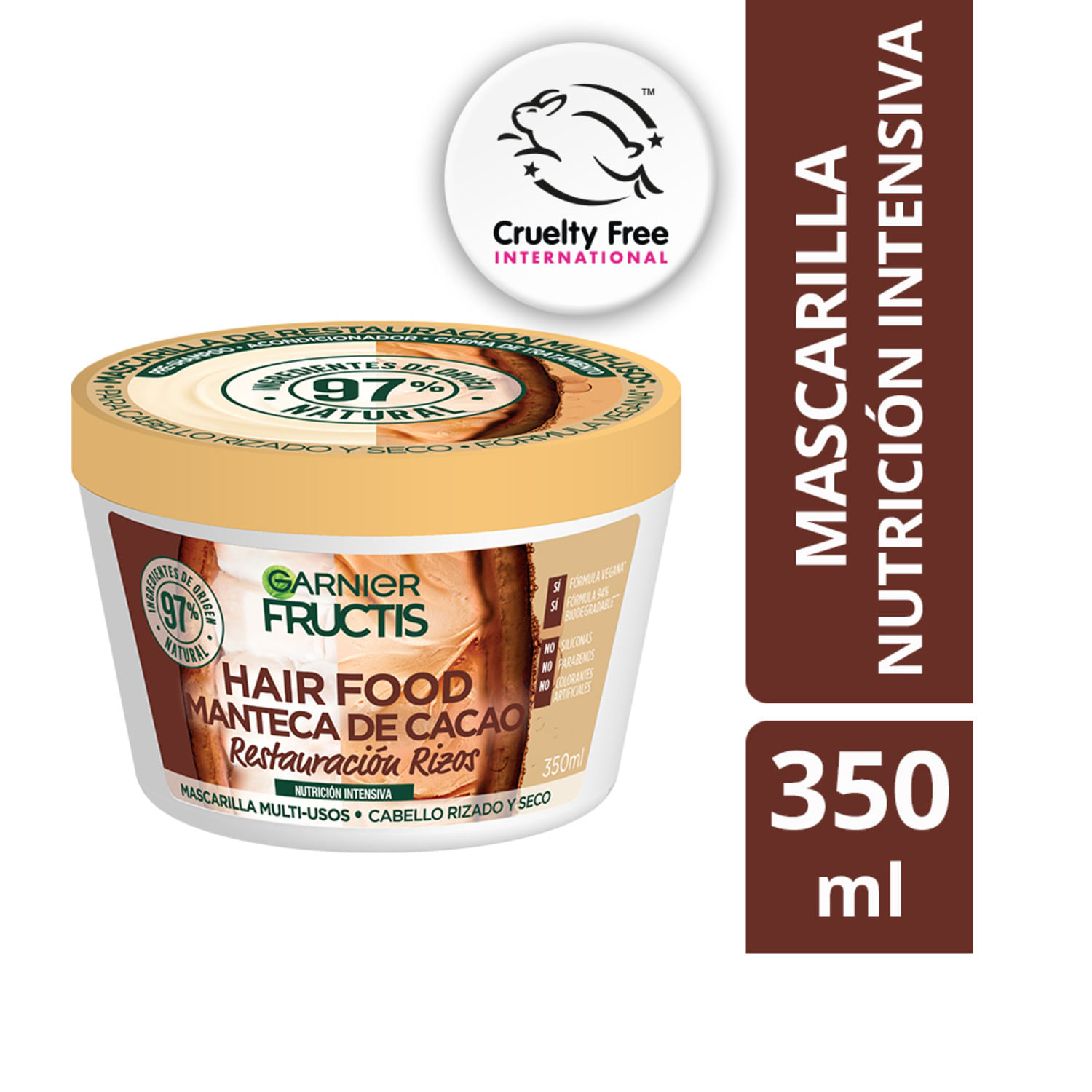 Mascarilla capilar Fructos hair food manteca de cacao 350 ml