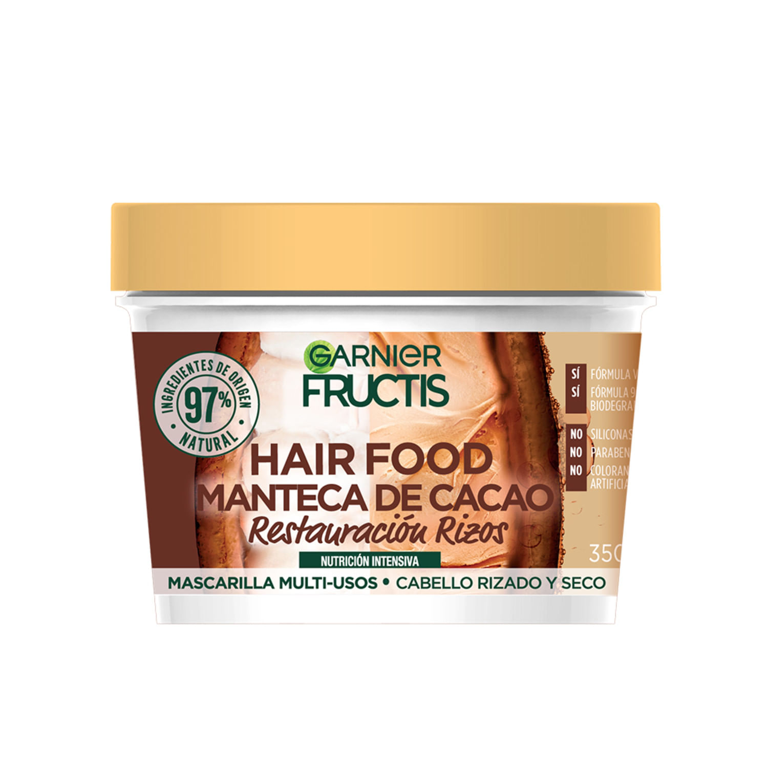 Mascarilla capilar Fructos hair food manteca de cacao 350 ml Mascarilla capilar Fructos hair food manteca de cacao 350 ml