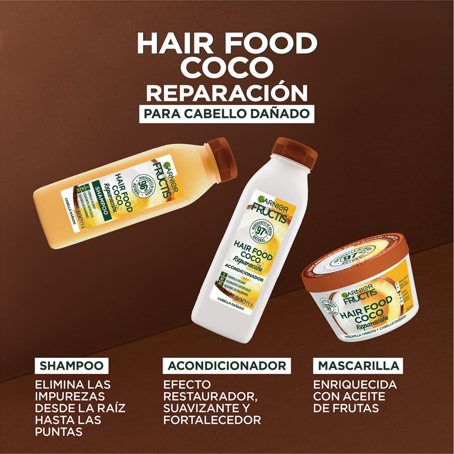 Shampoo Fructis hair food coco 300 ml Shampoo Fructis hair food coco 300 ml