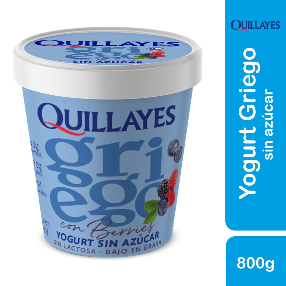 Yoghurt griego Quillayes triple 0 trozos berries 800 g