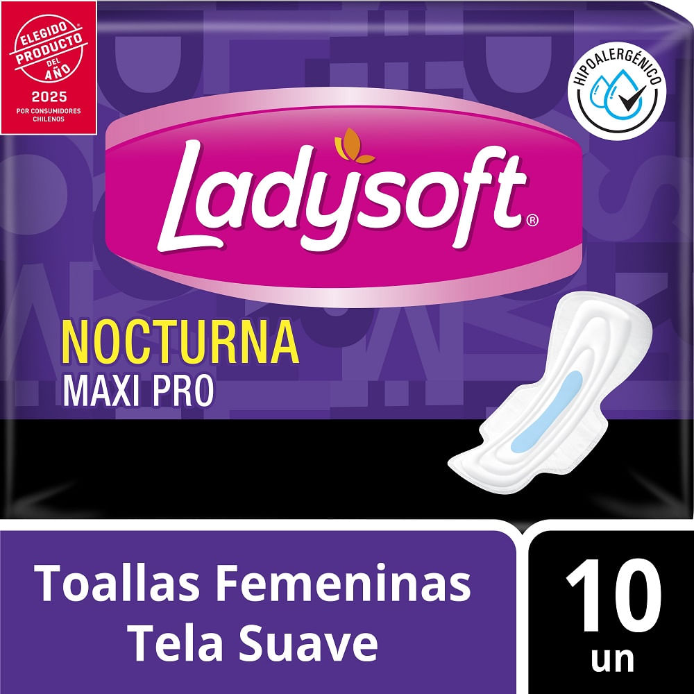 Toalla higiénica Ladysoft nocturna maxi pro 10 un