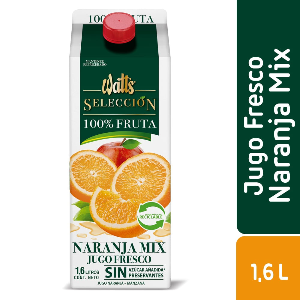 Jugo fresco Watt's selección naranja mix 1.6 L