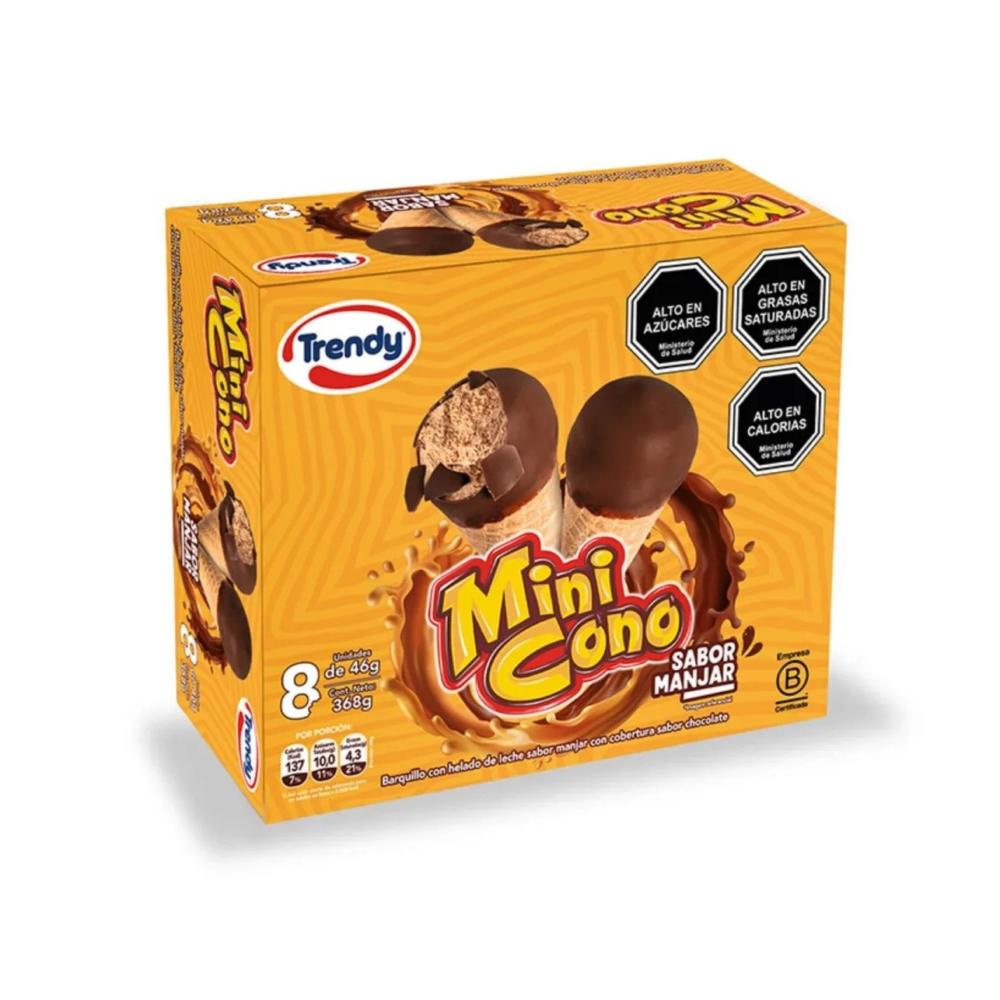 Pack Helado Trendy mini cono manjar 8 un Pack Helado Trendy mini cono manjar 8 un