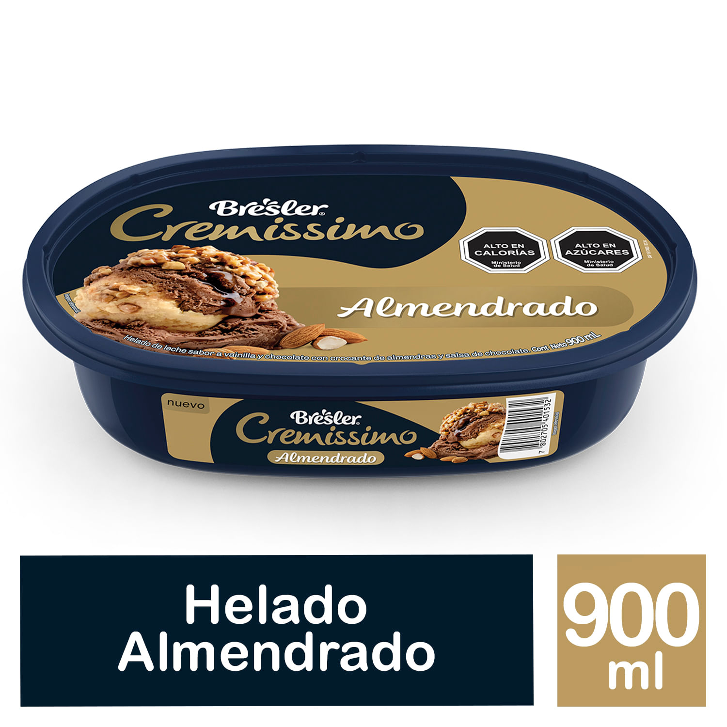 Helado Bresler cremissimo almendrado 900 ml