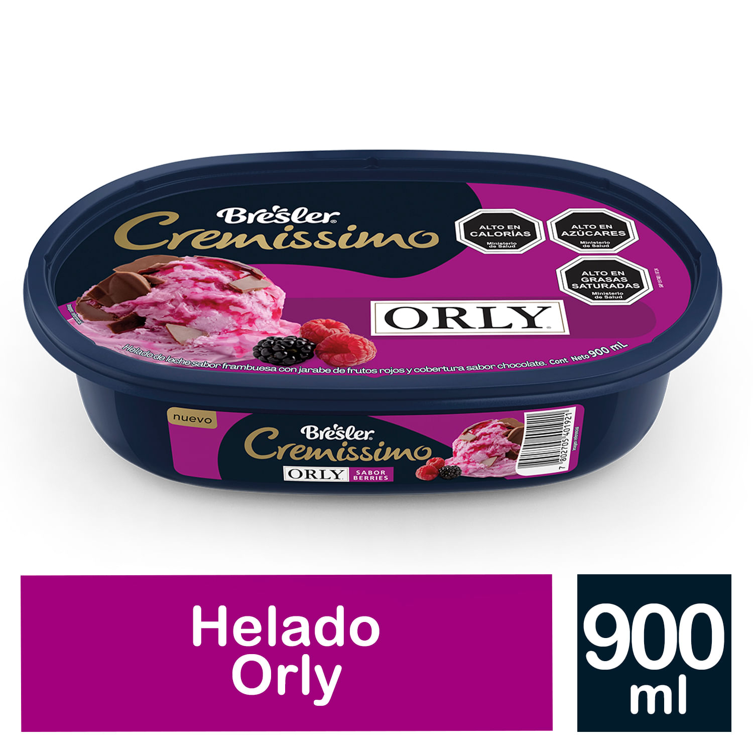 Helado Bresler cremissimo orly berries 900 ml Helado Bresler cremissimo orly berries 900 ml