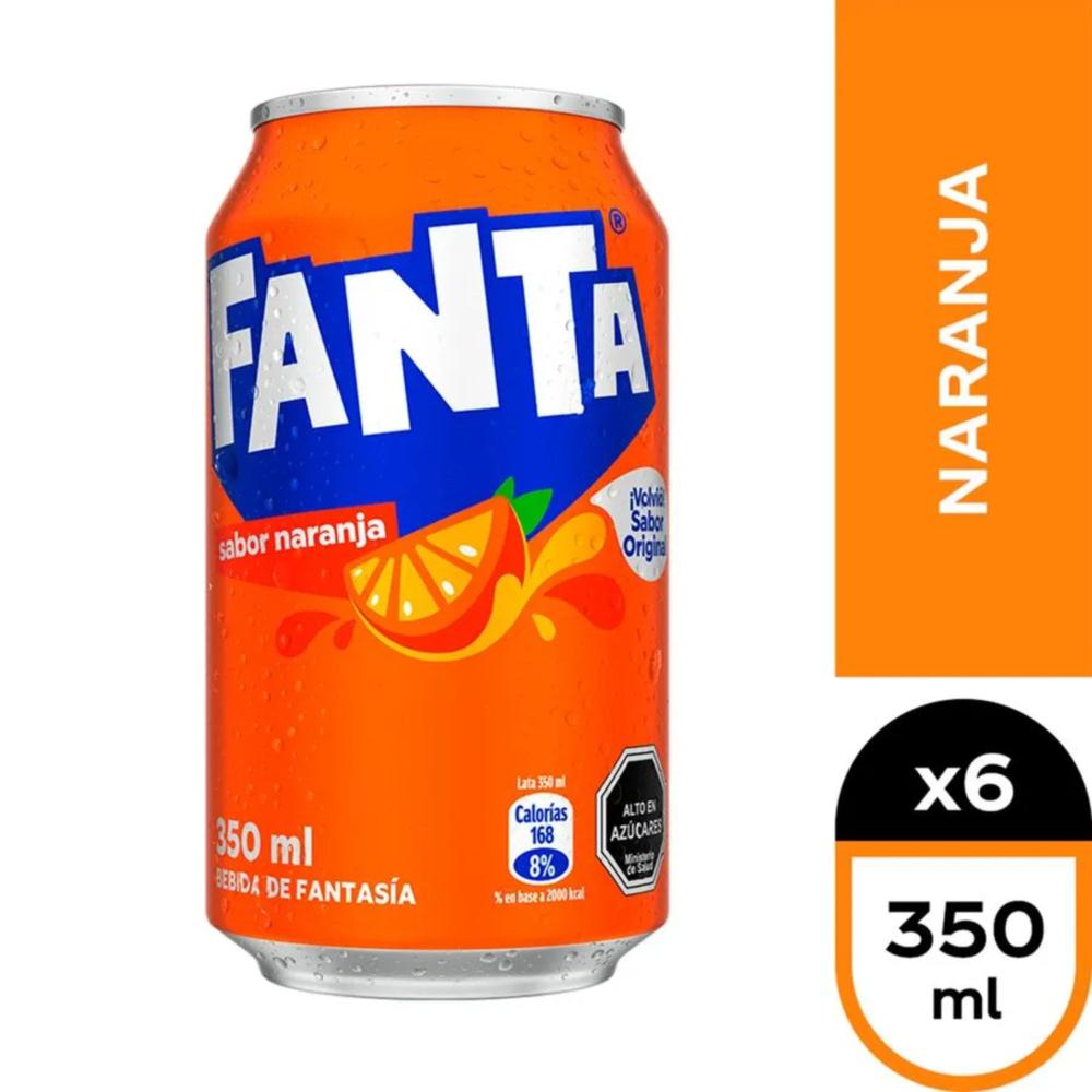 FANTA NARANJA FULL SUGAR 350ML LATA