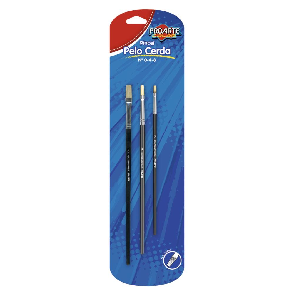 Set pinceles Proarte pelo cerda N° 0-4-8