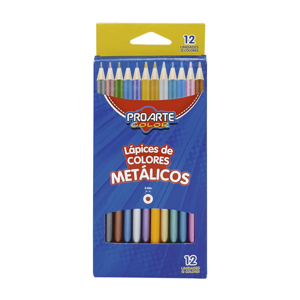 Lápices de colores Proarte metálicos 12 un