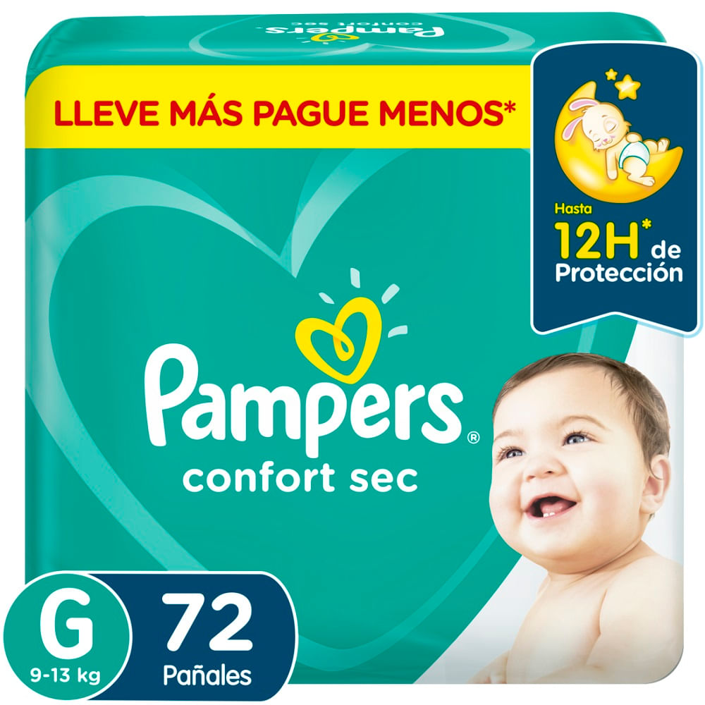 Pañal Pampers confort sec talla G 72 un Pañal Pampers confort sec talla G 72 un
