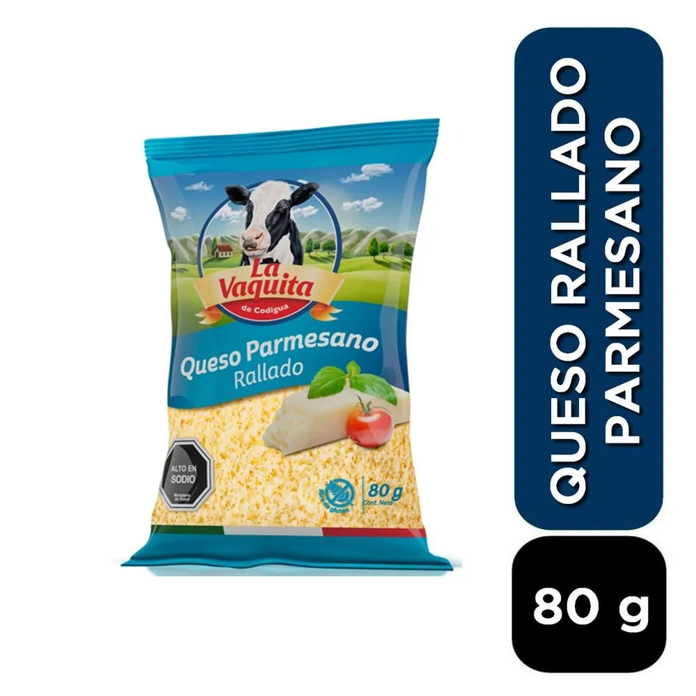 Queso rallado parmesano La Vaquita 80 g