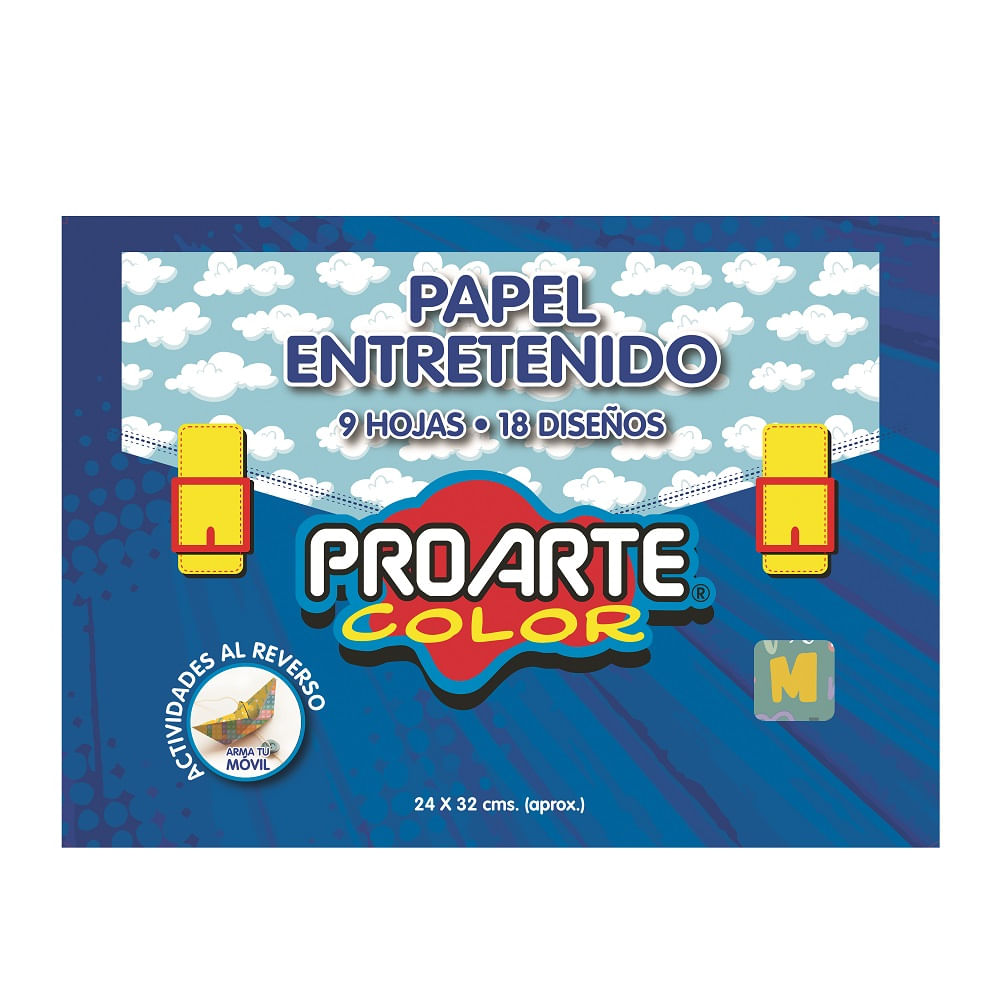 Papel entretenido Proarte Color 9 hojas
