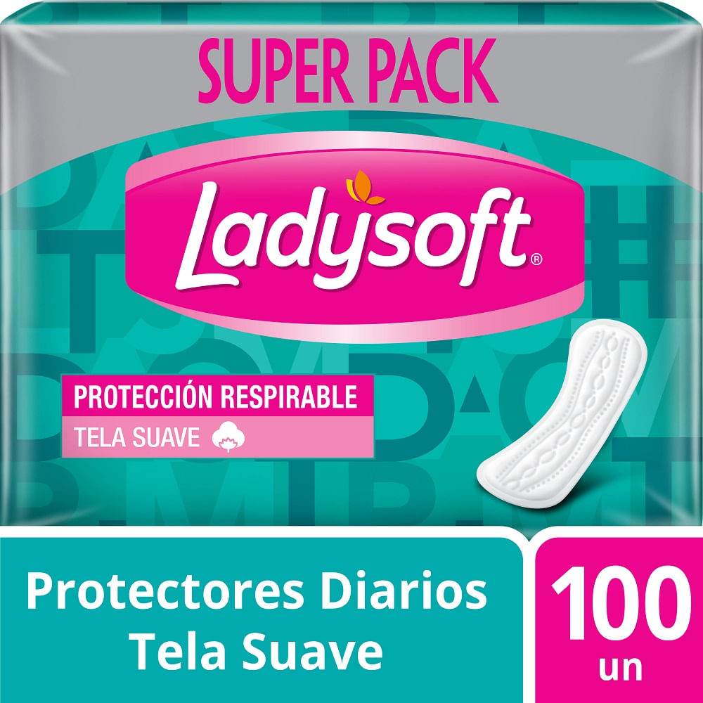 Protector diario Ladysoft clásicos tela suave 100 un