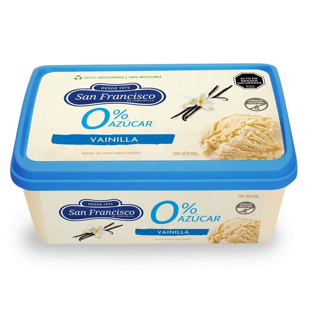 Helado San Francisco 0% azúcar vainilla 680 g