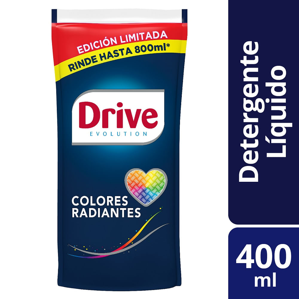 Detergente líquido Drive colores radiantes doypack 400 ml Detergente líquido Drive colores radiantes doypack 400 ml