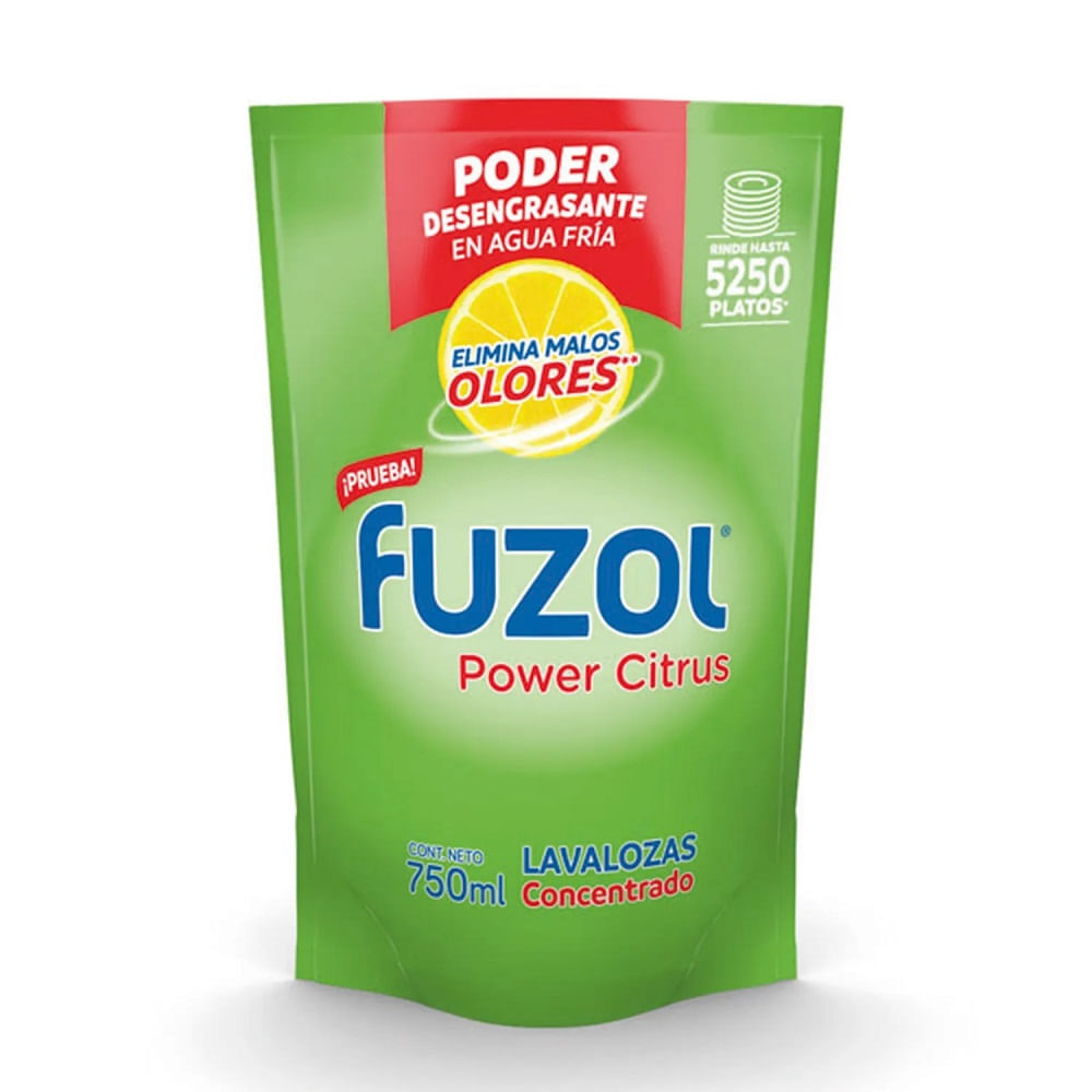 Lavalozas Fuzol concentrado power citrus doypack 750 ml Lavalozas Fuzol concentrado power citrus doypack 750 ml