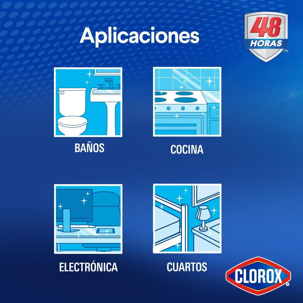 Toallitas desinfectantes Clorox expert 80 un Toallitas desinfectantes Clorox expert 80 un