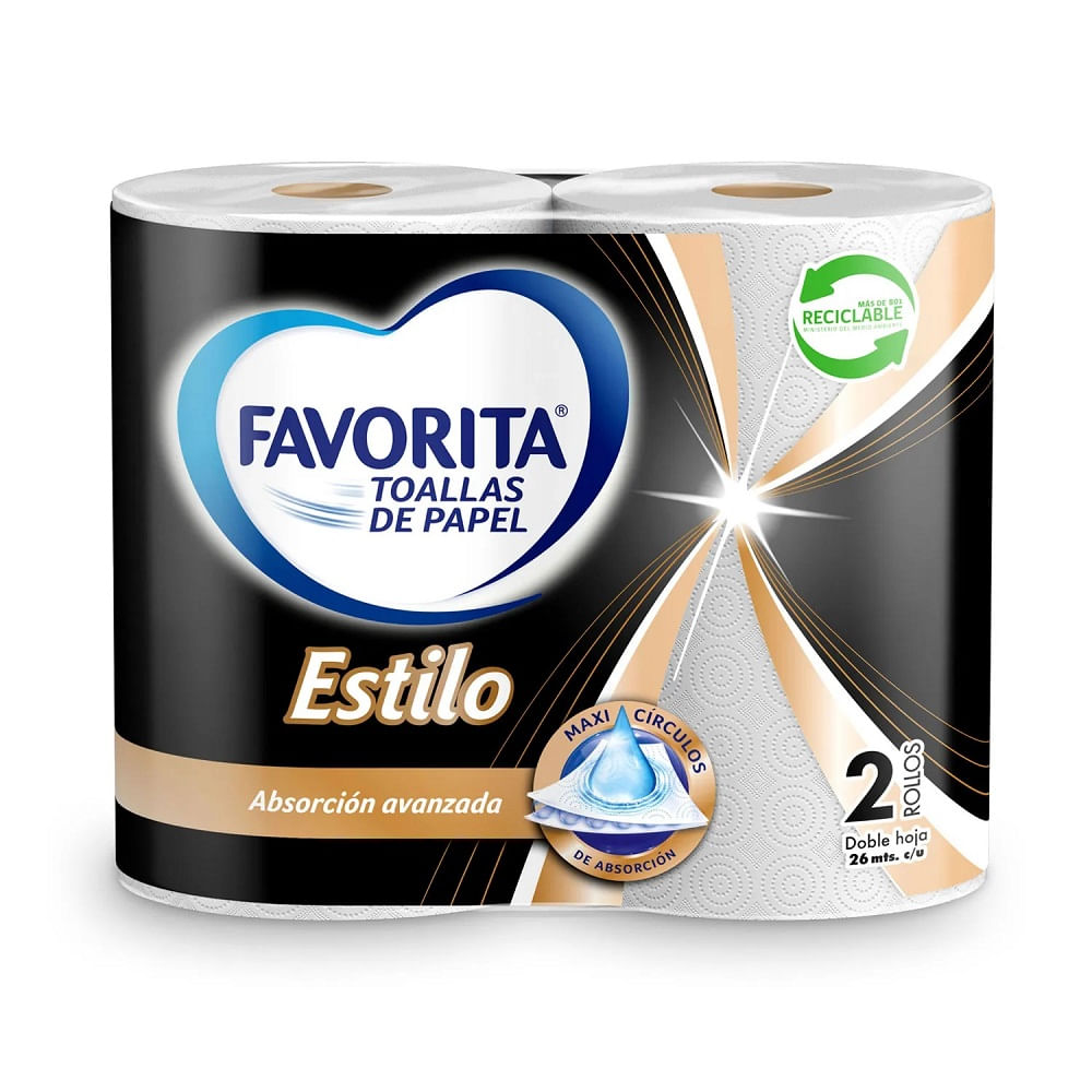 Toalla de papel Favorita estilo 2 un de 24 m Toalla de papel Favorita estilo 2 un de 24 m