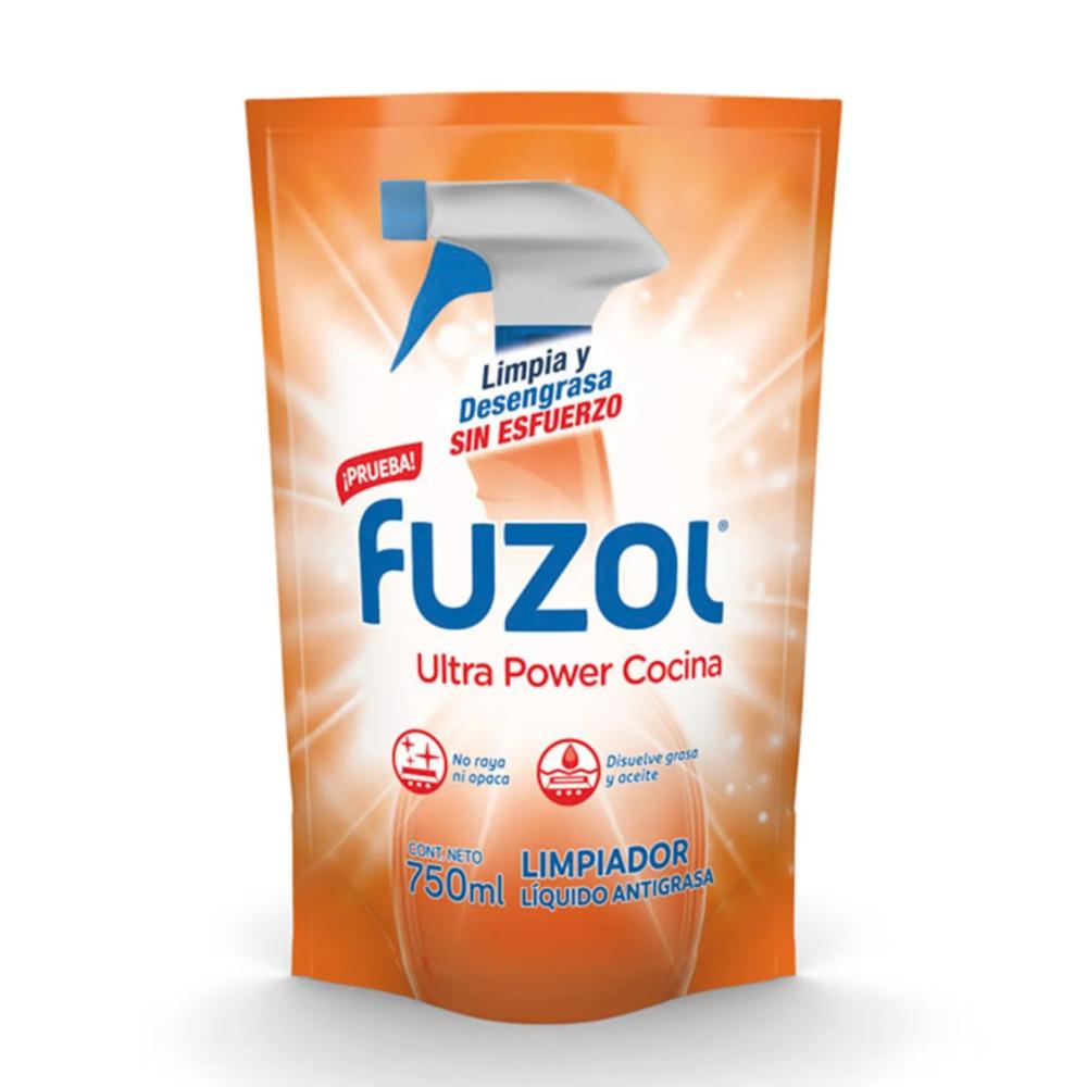 Limpiador antigrasa Fuzol ultra power cocina doypack 750 ml