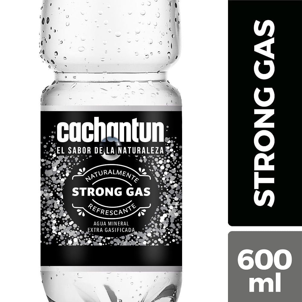 Agua mineral Cachantun strong con gas 600 ml
