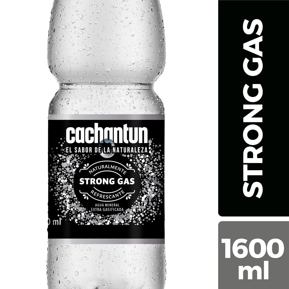 Agua mineral Cachantun strong con gas 1.6 L