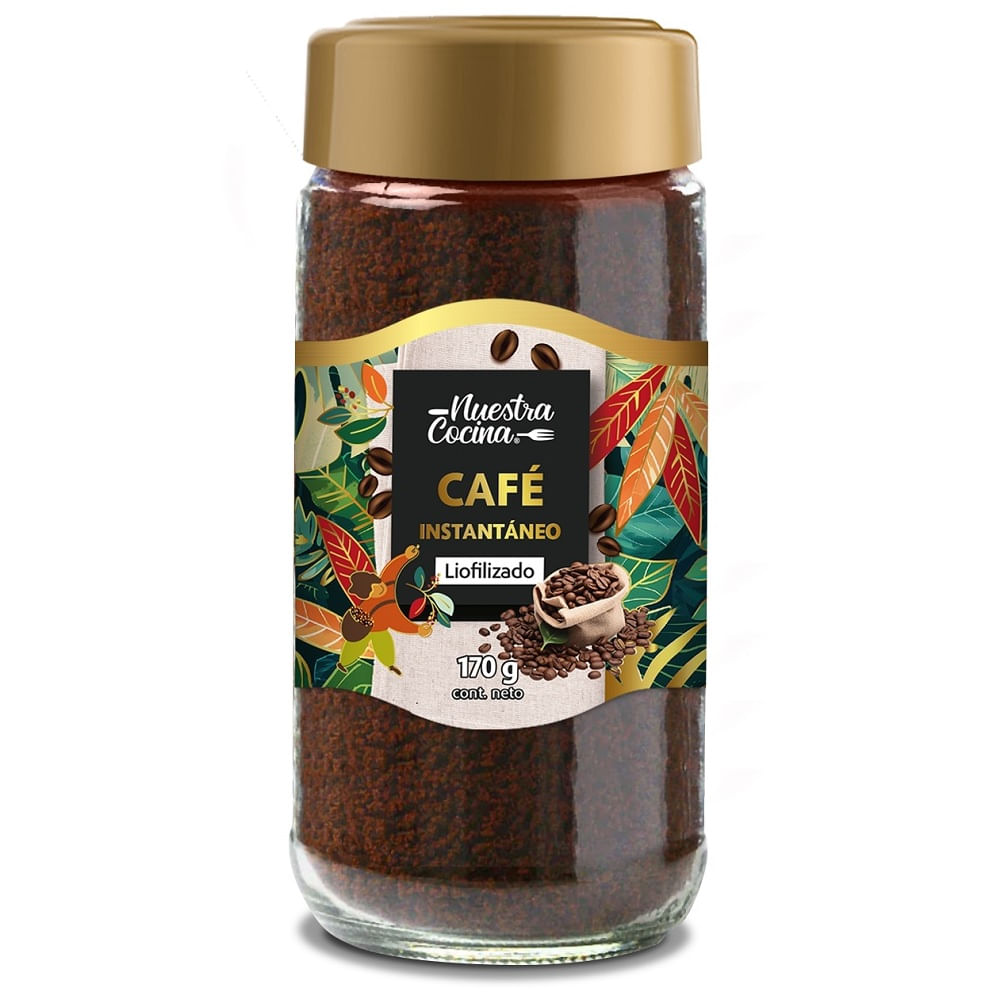 Café instantáneo Nuestra Cocina liofilizado frasco 170 g
