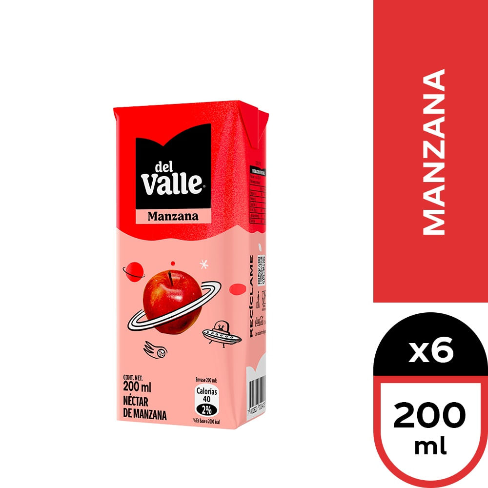 Pack Néctar Andina del Valle manzana 6 un de 200 ml