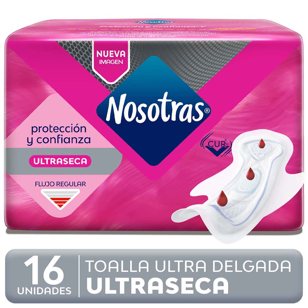Toalla higiénica Nosotras ultra invisible malla 16 un