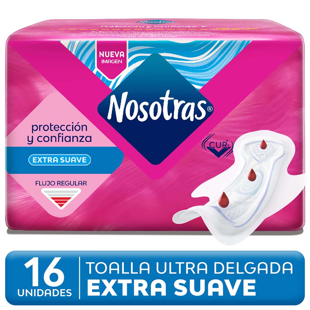 Toalla higiénica Nosotras ultra invisible suave 16 un
