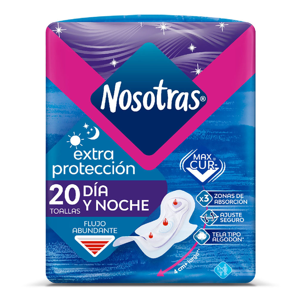 Toalla higiénica Nosotras extra protección invisible suave 20 un